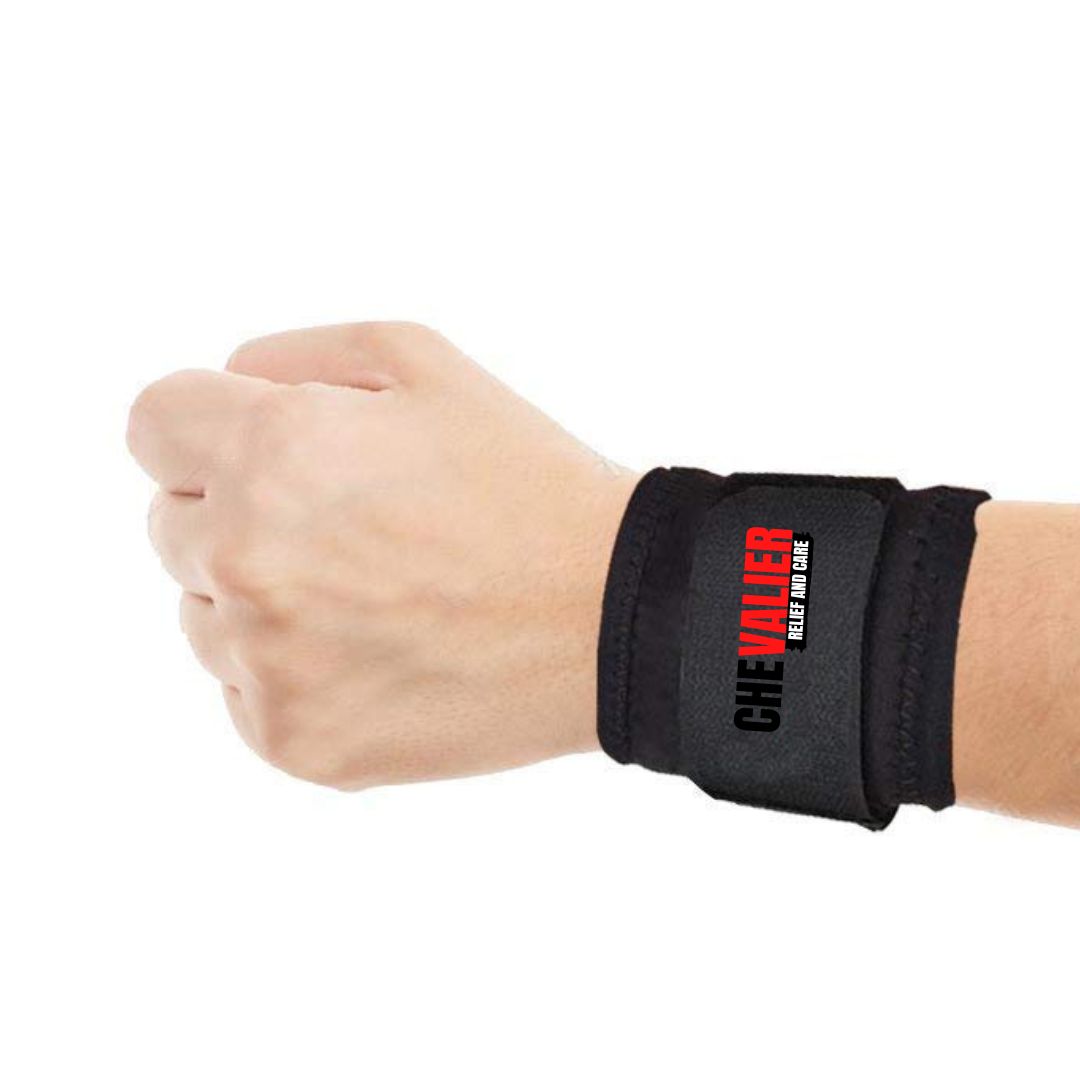 Wrist Band Support for Gym, Black Universal Size, Pair