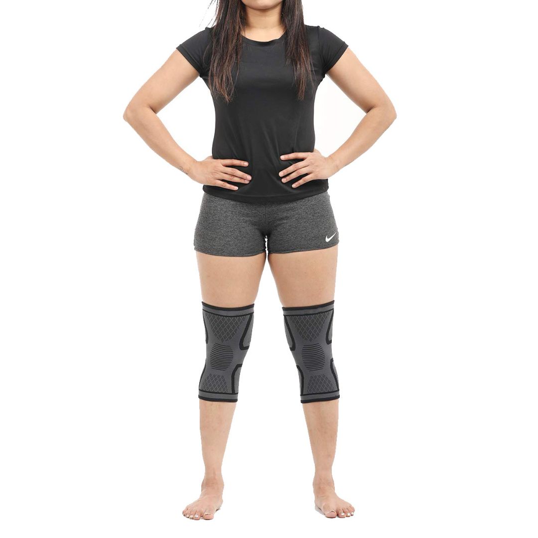 CHEVALIER Knee Compression Support Band Sleeve, 100% Nylon, Pair