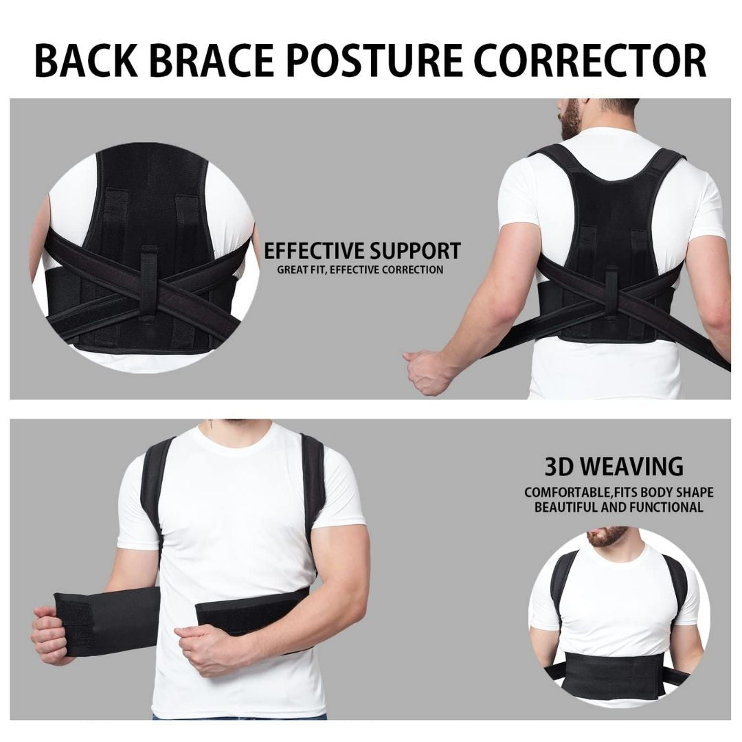 Posture Correction Belt, Free Size, Black