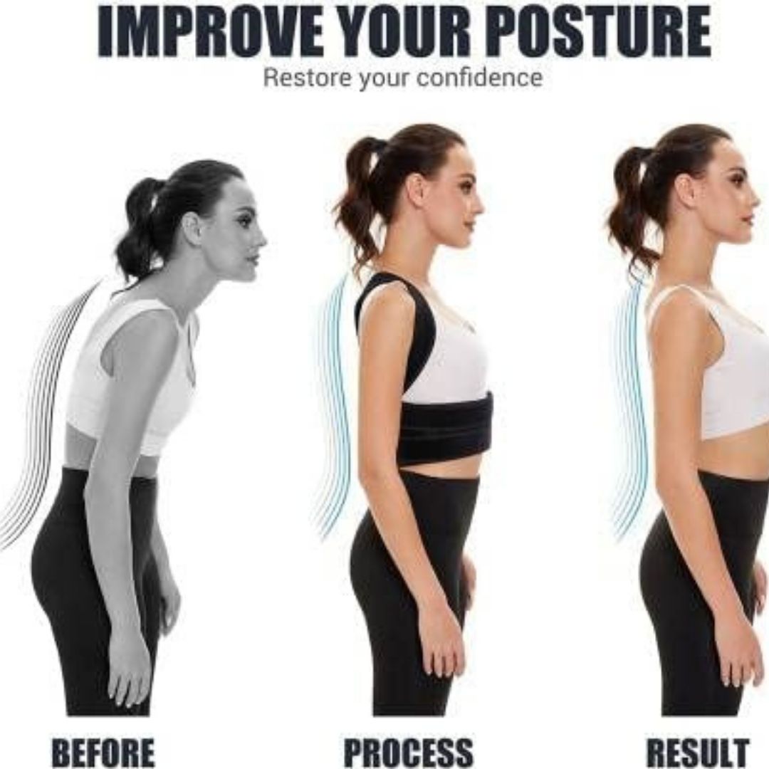 Posture Correction Belt, Free Size, Black
