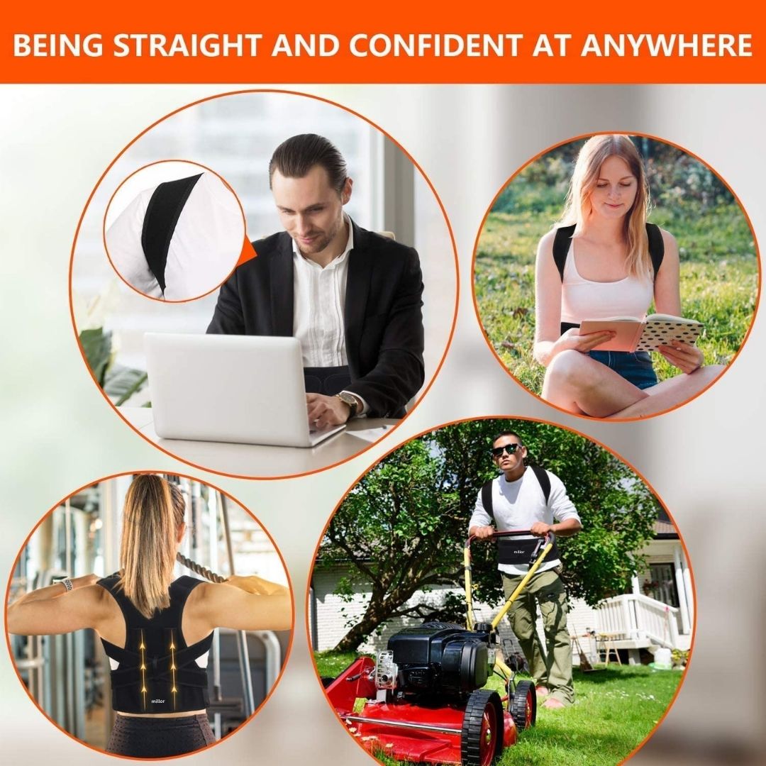 Posture Correction Belt, Free Size, Black