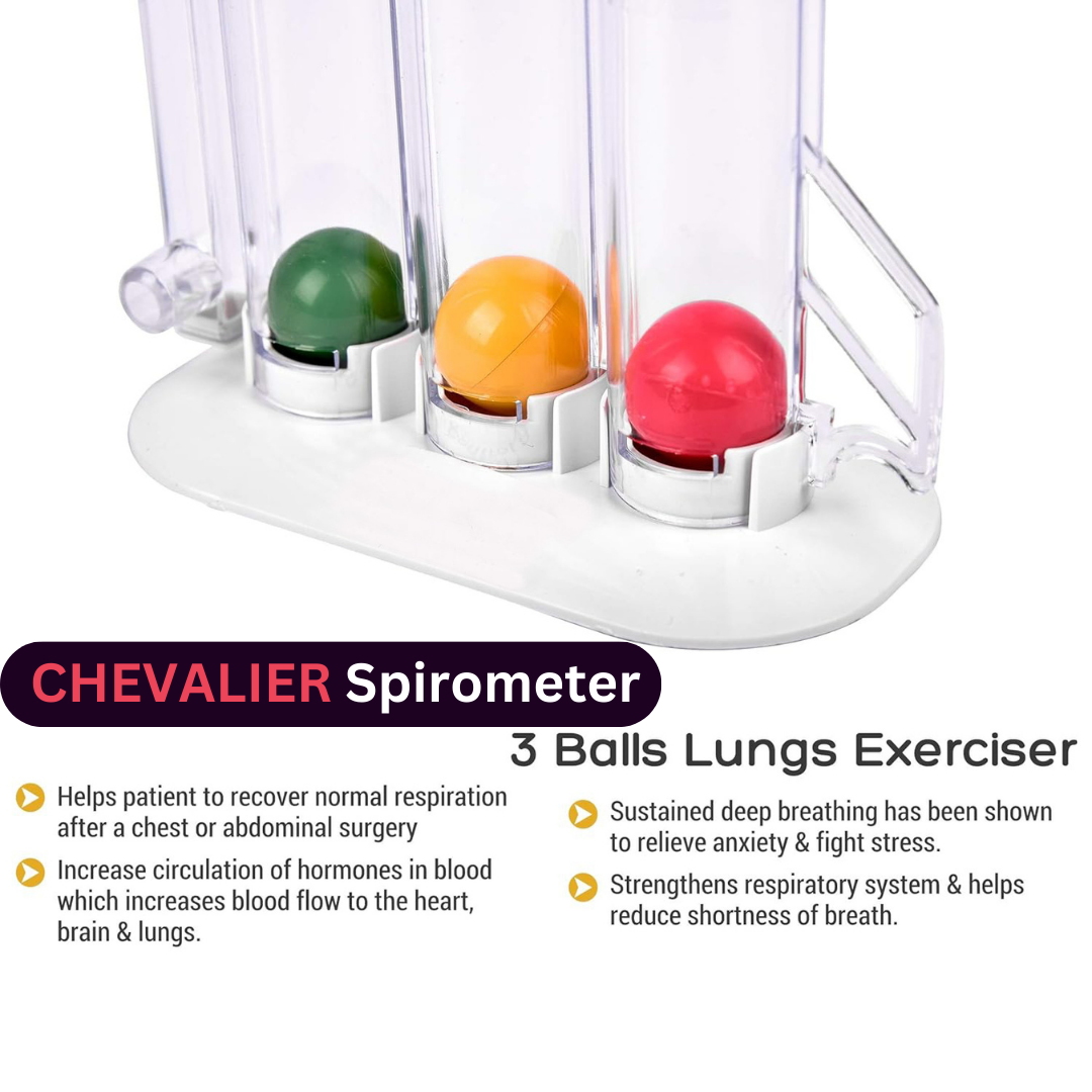 CHEVALIER 3 Ball Lung Exerciser Spirometer