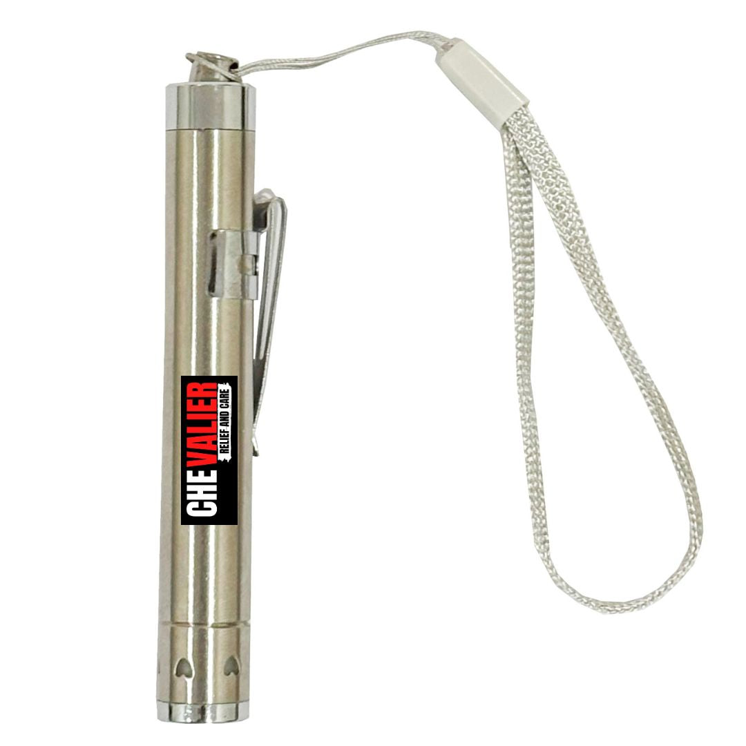 CHEVALIER Medical Pocket Moon Light Pen Torch for Doctors/Nurses/Students for Examine Eyes, Ears, Throat, and Mouth, Silver
