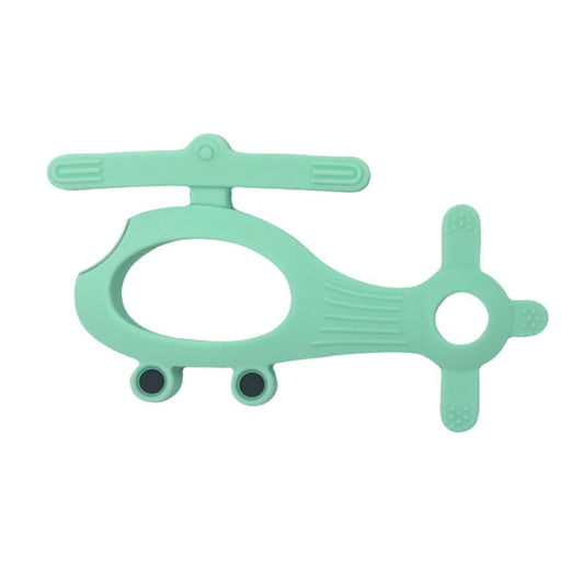 Soft Silicone Baby Teether, Helicopter, Green