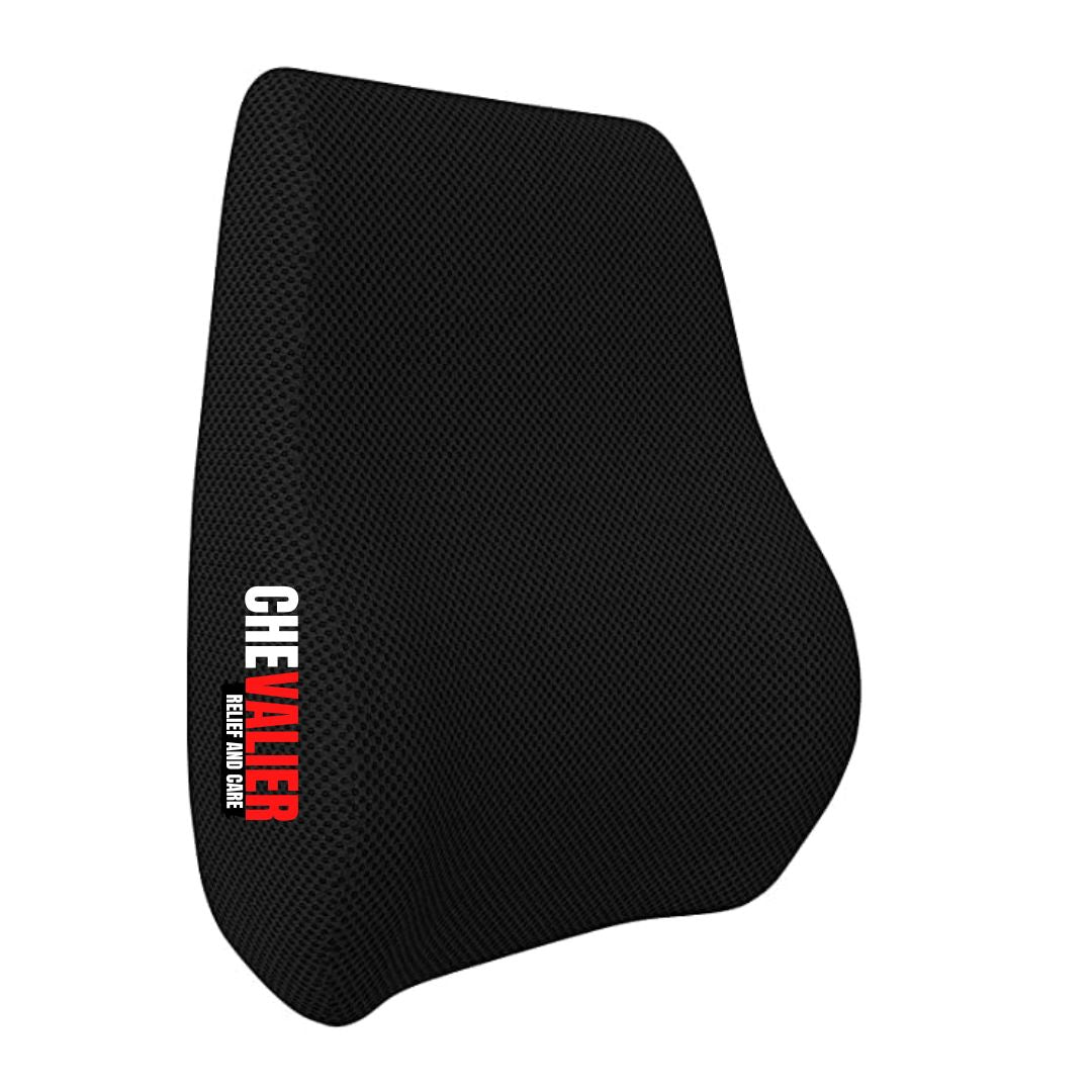 CHEVALIER Lumbar Support Backrest Compatible with Car, Office Chair for Back Pain Relief - Back Pillow for Sitting