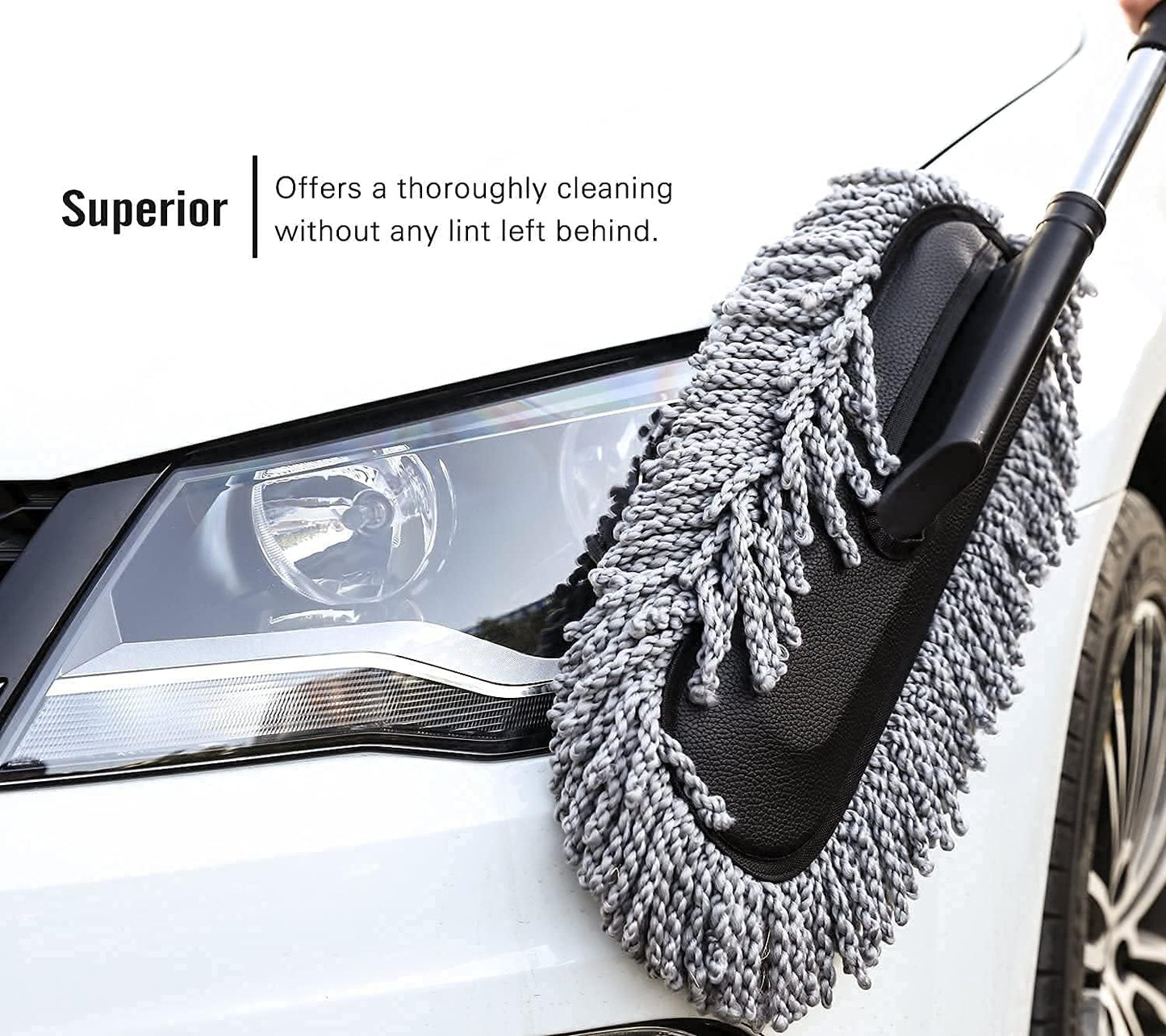 CHEVALIER Microfiber Home and Car Cleaning Duster, Grey