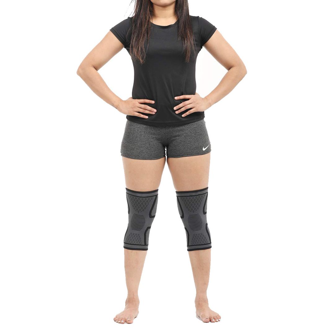 CHEVALIER Knee Compression Support Band Sleeve, 100% Nylon, Pair