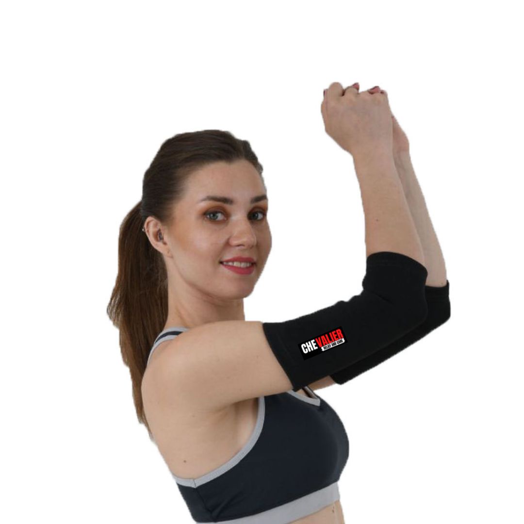 Elbow Compression Support Band/Sleeves for Gym, Pair